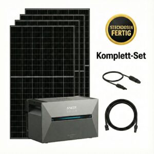 1800Wp Balkonkraftwerk mit 1,6kWh Speicher Anker SOLIX Solarbank 2 E1600 Pro