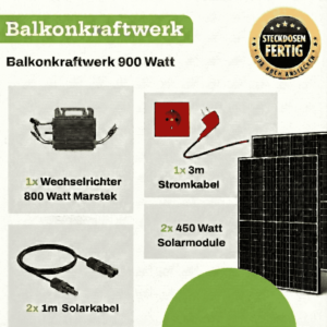 Balkonkraftwerk 900 Watt mit WLAN.