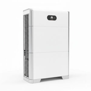 Huawei Luna Stromspeicher, abgebildet aus einem leichten Winkel auf weißem Hintergrund.