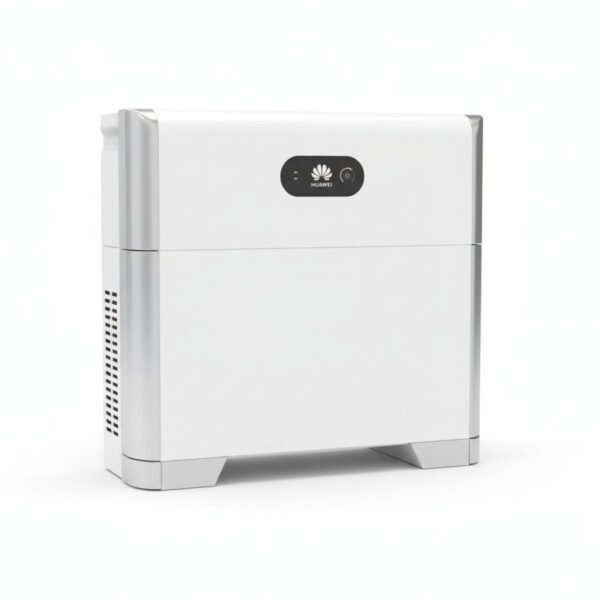 Huawei Luna Stromspeicher 5 kWh Batterie, abgebildet aus einem leichten Winkel auf weißem Hintergrund.