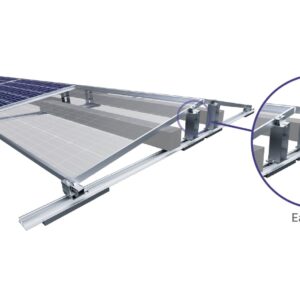 Montagematerial Komplettset Flachdach für 2-4 Module Ost-West Ausrichtung
