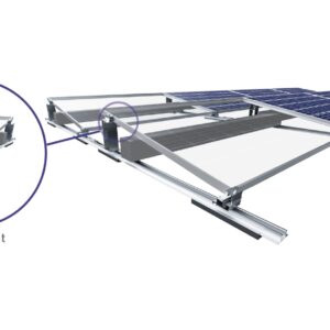 Montagematerial Komplettset Flachdach für 4 Module Süd Ausrichtung Aufständerung