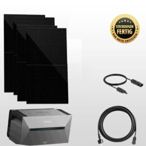 1600Wp Balkonkraftwerk mit 1,6kWh Speicher Anker SOLIX Solarbank 2 E1600 Pro