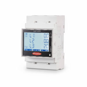 Fronius TS 5KA-3 Smart Meter, abgebildet aus einem leichten Winkel, sodass die rechte Seite sichtbar ist, auf weißem Hintergrund.