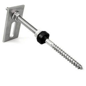 Stockschraube M10x200mm mit Adapterblech für 40x40 Alumnium-Profile