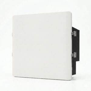 Solax X3 Matebox Basic 3-phasig Umschaltbox, abgebildet aus einem leichten Winkel, sodass die rechte Seite sichtbar ist, auf weißem Hintergrund.