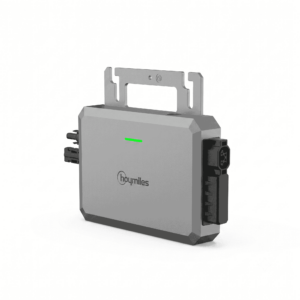 Hoymiles HiFlow HF-800-WB Mikro-Wechselrichter 800W, sodass die rechte Seite sichtbar ist, auf weißem Hintergrund.