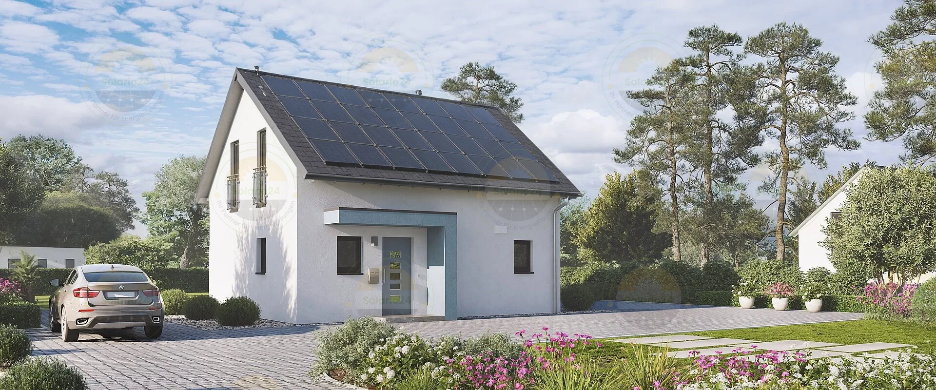 Mit Solarmodulen