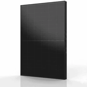 465W AIKO AK-A465-MAH54Db-BK Neostar 2S+ Glas-Glas Full Black Bifazial, sodass die rechte Seite sichtbar ist, auf weißem Hintergrund.